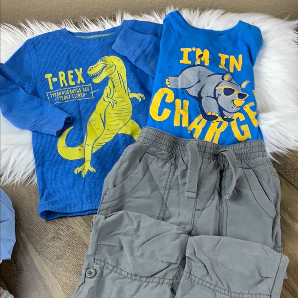 SET:  Two Long Sleeved Tees and One Cargo Pants